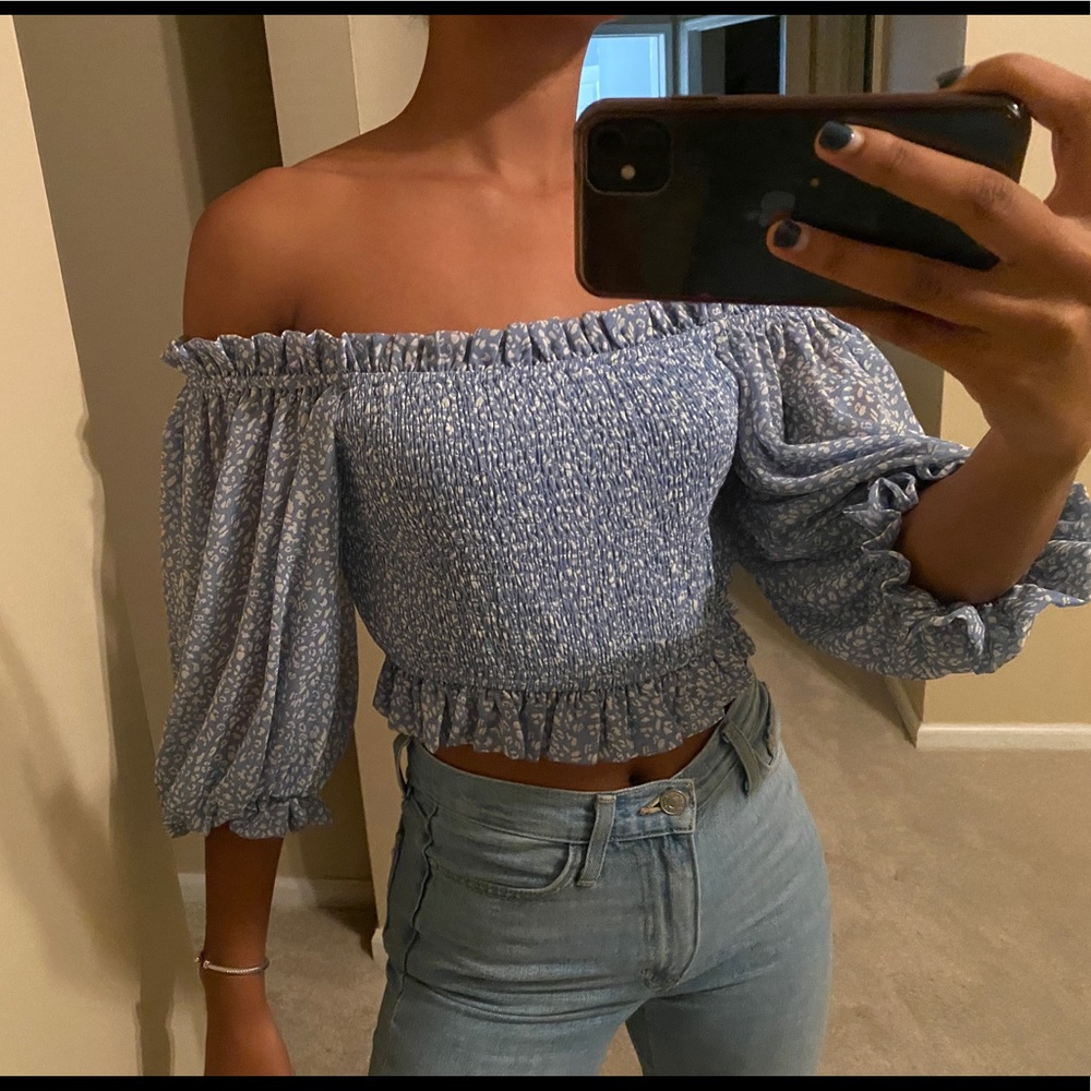 Ruby and Jenna Floral Off the Shoulder Top